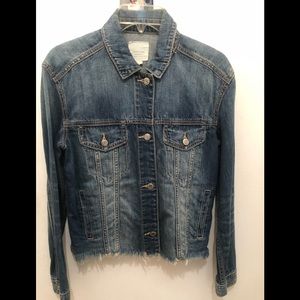 AMERICAN OUTFITTERS DISTRESSED DENIM JACKET